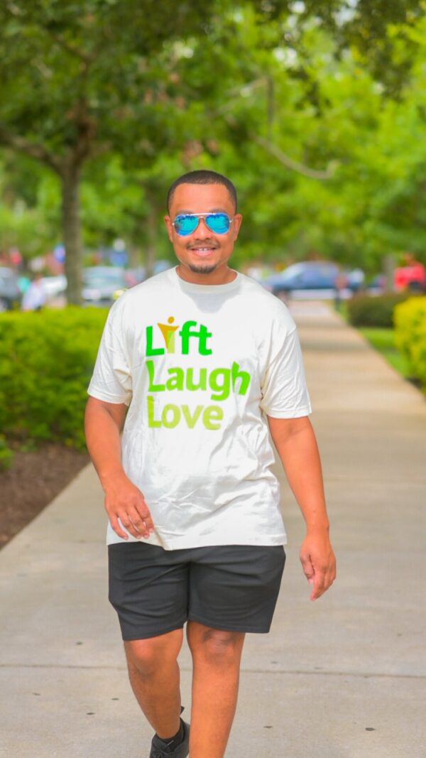 Lift, Laugh, Love T-Shirt (Cream)